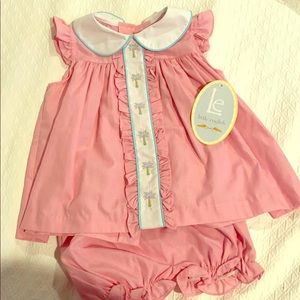 Little English bloomer set with palm trees